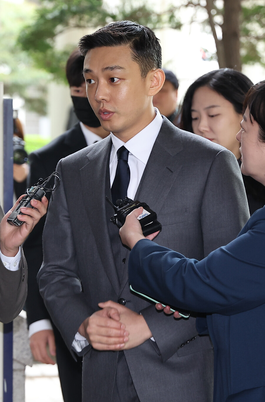 ▲ 4차 공판에 출석한 유아인.   ⓒ연합뉴스