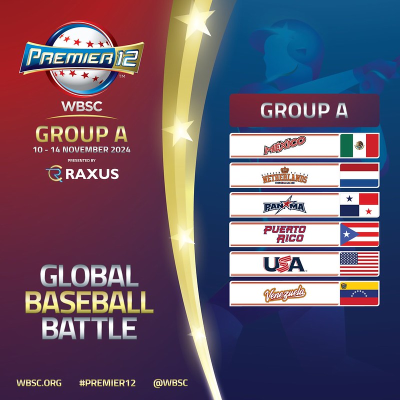 ▲ 2024 프리미어12 A조 조편성 ⓒ WBSC