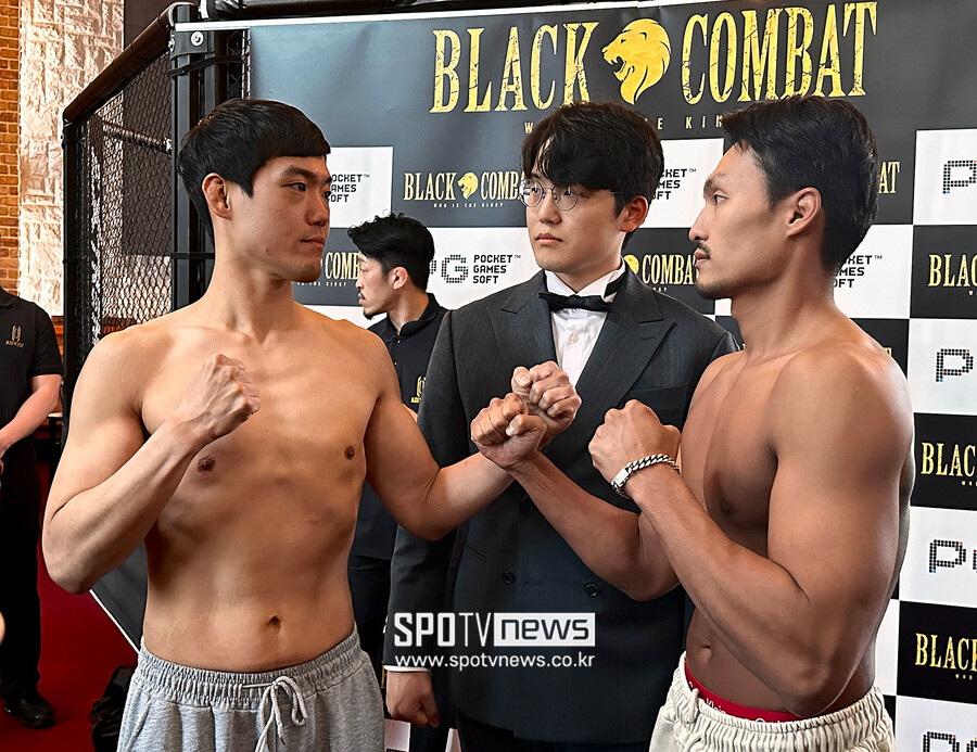 ▲ [라이트급] '미스터 사탄' 조준용(70.6kg) vs '위버멘쉬' 이환성(70.5kg)