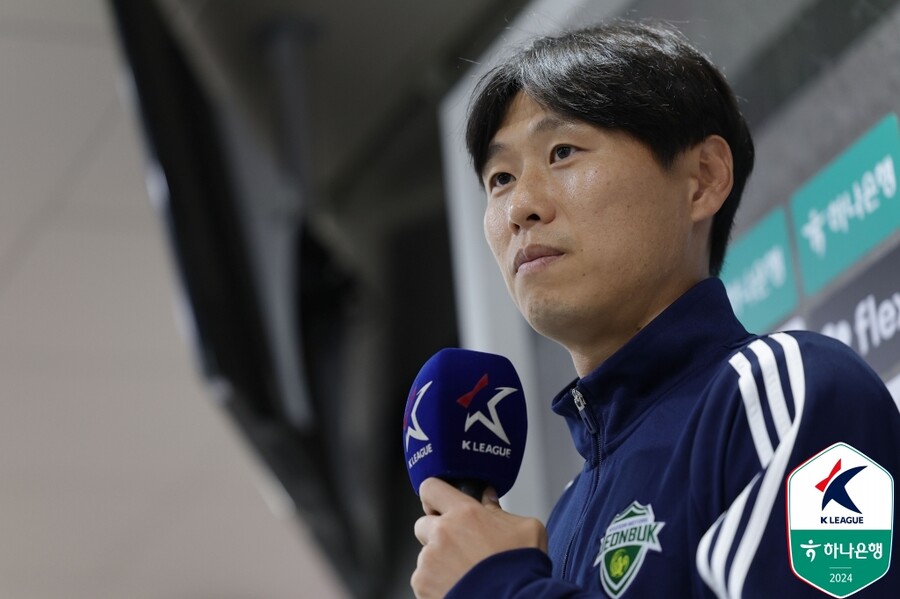 ▲ 박원재 전북 현대 감독대행. ⓒ한국프로축구연맹