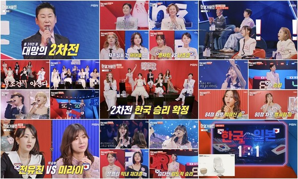 '한일가왕전' 한국 기사회생…본선 2차전서 일본 7:1로 압도적 승리[TV핫샷]