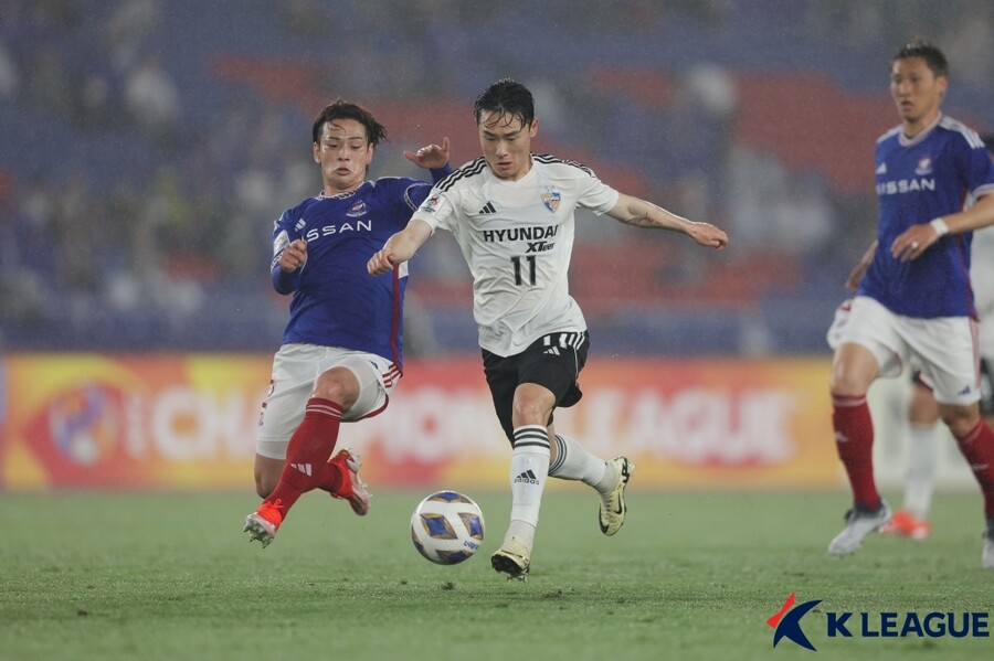 ▲ 울산 HD와 요코하마 F.마리노스의 2023-24 아시아 축구연맹 챔피언스리그(ACL) 4강 2차전. ⓒ한국프로축구연맹