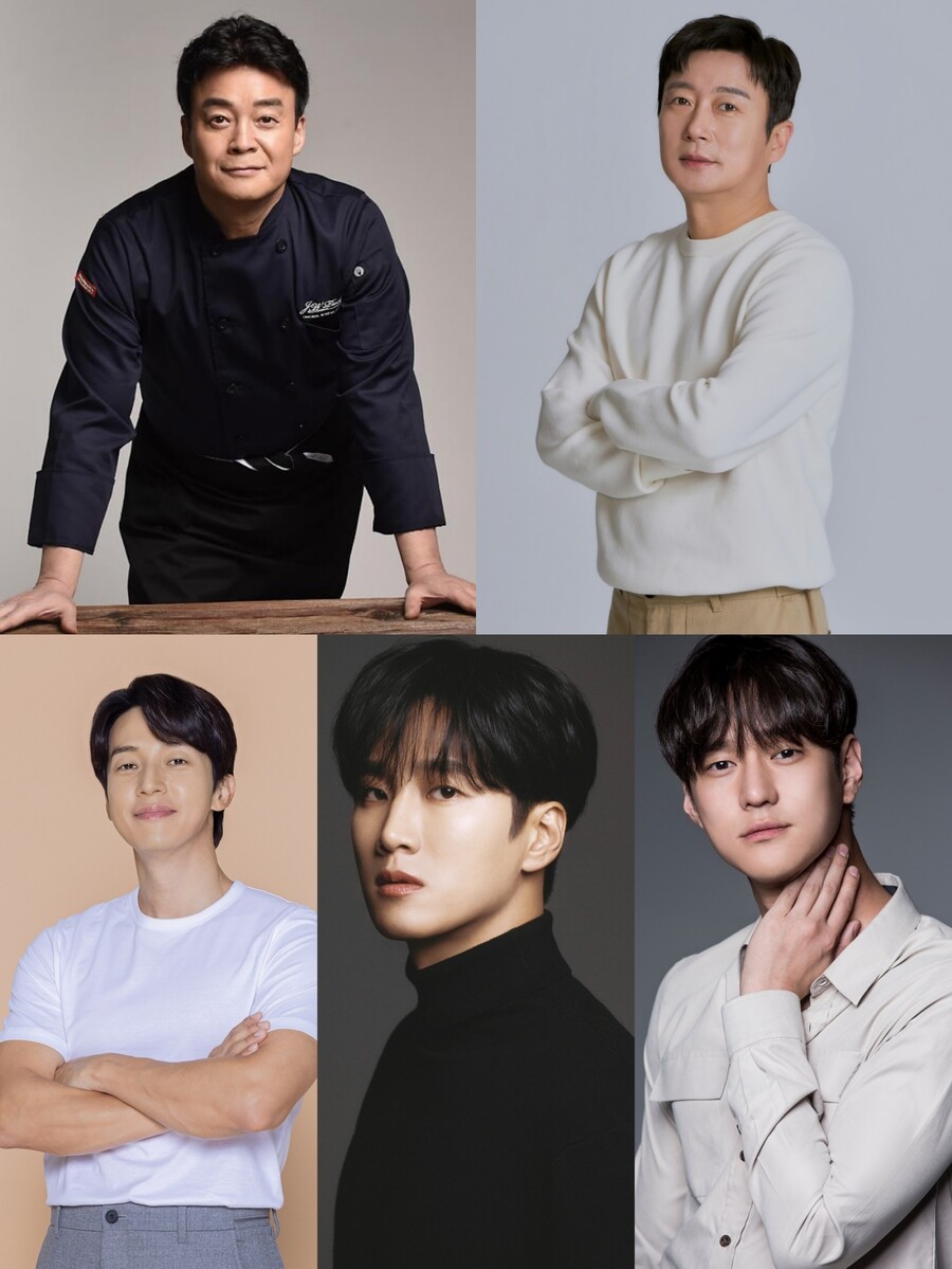 ▲ '백패커2'. 백종원, 이수근, 고경표, 안보현, 허경환 (왼쪽 위부터 시계방향으로). 제공| 각 소속사