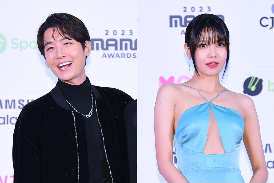▲ MAMA 어줘즈 레드카펫에 동반 참석한 정경호(왼쪽) 최수영.  제공ㅣ CJ ENM