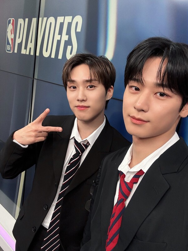 더보이즈 제이콥·주연, NBA 플레이오프 스페셜 게스트 출격…덕후다운 말솜씨로 '호평'