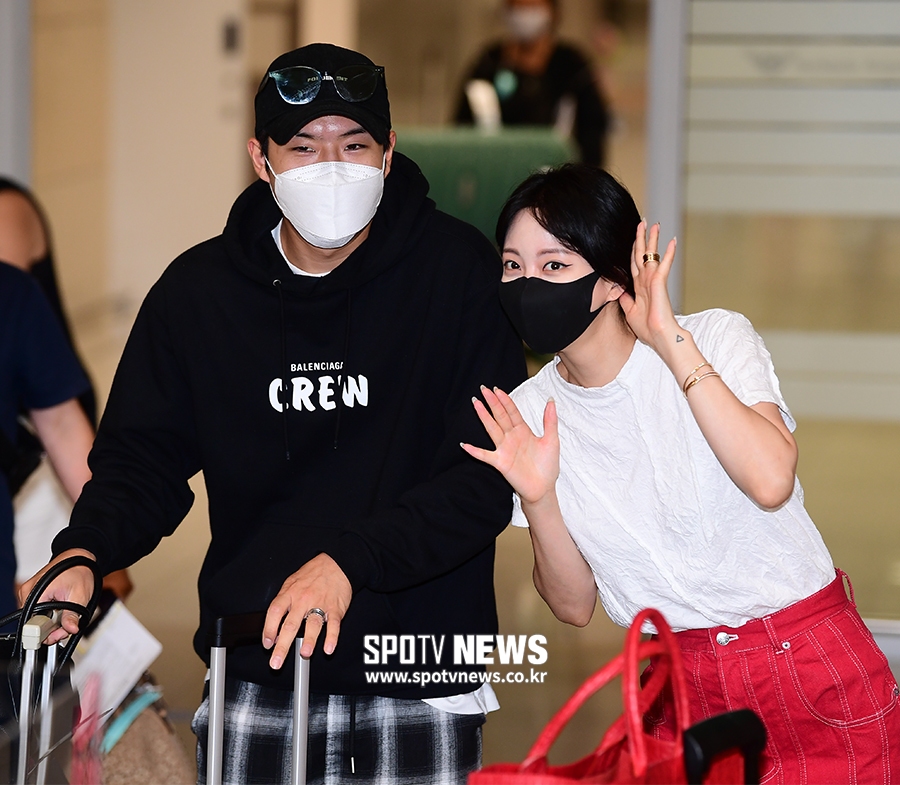 ▲ 한예슬(오른쪽)과 남자친구 류성재. ⓒ곽혜미 기자