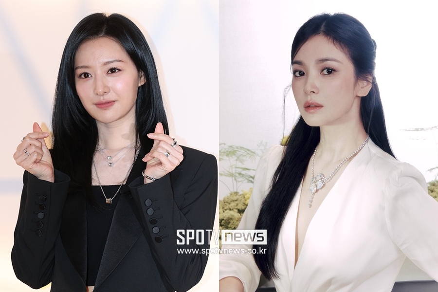 ▲ 김지원(왼쪽) 송혜교. ⓒ곽혜미 기자, 송혜교 인스타그램