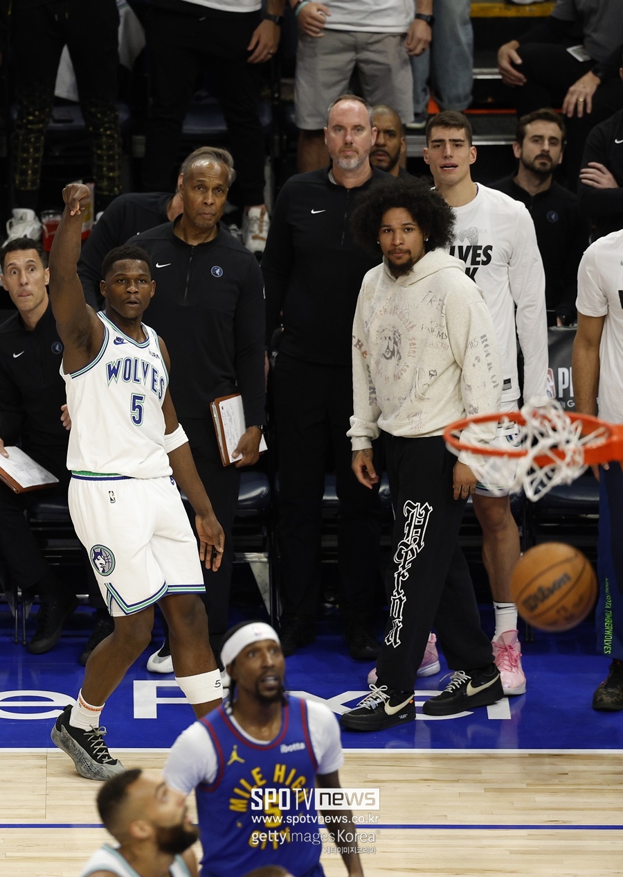 ▲ 앤서니 에드워즈는 이번 플레이오프를 기점으로 NBA를 대표하는 슈퍼스타 반열에 올랐다.
