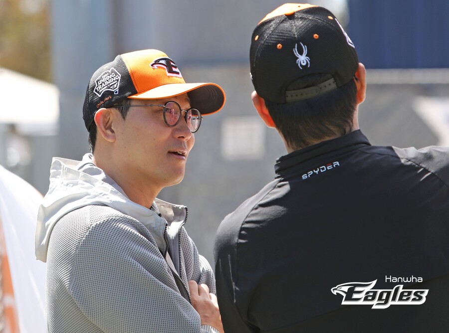 ▲ 한화 이글스 최원호 감독과 함께 물러난 박찬혁 대표이사 ⓒ 한화 이글스