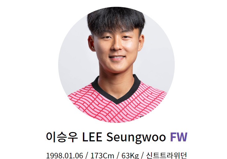 ▲ 이승우의 A매치 기록은 2019년 6월 11일 이란전이 마지막이다. 소속도 당시 뛰었던 벨기에 신트 트라위던에서 멈춰 있다. ⓒ대한축구협회 홈페이지 갈무리