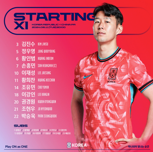 ▲ 김도훈 임시 감독이 이끄는 한국 축구대표팀은 11일 오후 8시 상암월드컵경기장에서 열리는 중국과 국제축구연맹(FIFA) 2026 북중미 월드컵 아시아지역 2차 예선 6차전에서 중국을 상대했다. 손흥민과 이강인이 왼쪽, 오른쪽 날개로 선발 출전해 그라운드를 누볐다. 중국 밀집 수비를 깨트리고자 홀로 질주하기도 했고 과감한 슈팅을 시도했다. 중국은 간헐적인 역습을 했지만 날카롭지 못했다. 득점만 없었던 전반전이었다. 후반전에 선제골이 터진다면, 승점이 필요한 중국이 앞으로 나올 가능성이 크고 더 많은 실점을 할 수도 있다