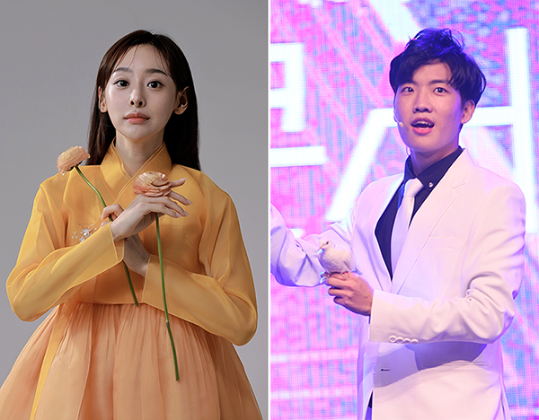 ▲ 7월 1일~7일 페루에서 열리는 ‘케이팝 월드 페스티벌’ 페루 예선에 축하가수로 초대된 오승하(왼쪽사진)와 마술사 이훈. 제공|월드아트팩토리