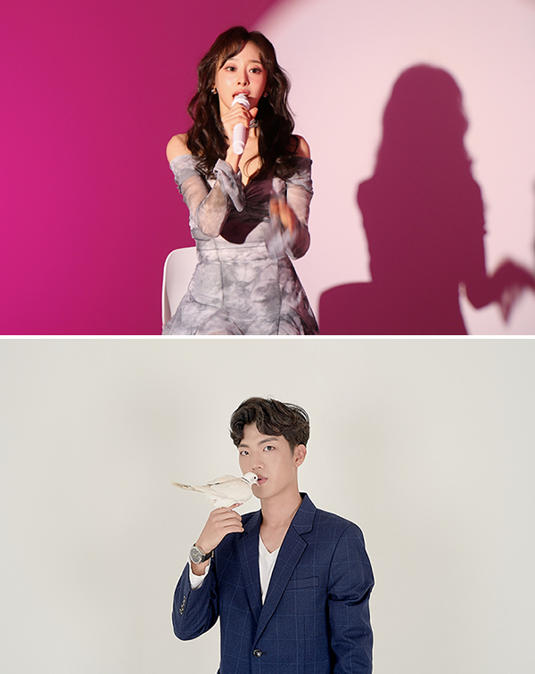 ▲ 7월 1일~7일 페루에서 열리는 ‘케이팝 월드 페스티벌’ 페루 예선에 축하가수로 초대된 오승하(위사진)와 마술사 이훈. 제공|월드아트팩토리