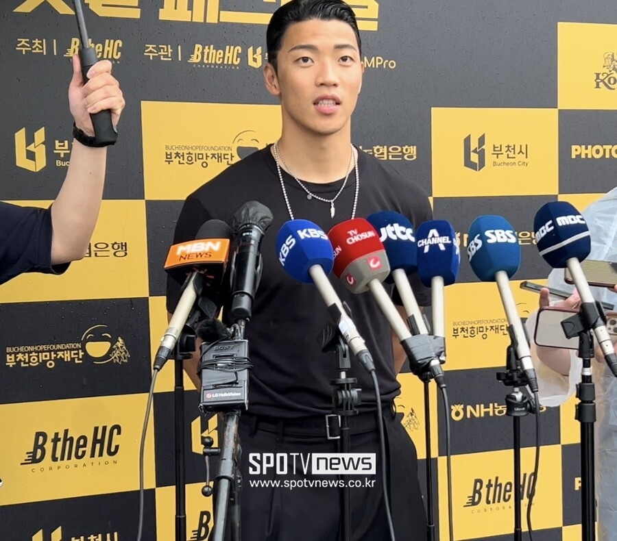 ▲ 황희찬 풋볼 페스티벌에 등장한 황희찬.