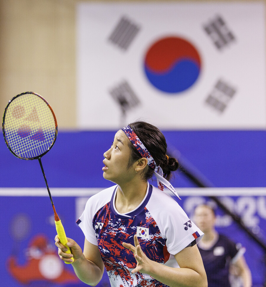 ▲ 2024 파리올림픽에 출전하는 배드민턴 국가대표 안세영이 충북 진천국가대표선수촌에서 훈련에 매진하고 있다. ⓒ 연합뉴스