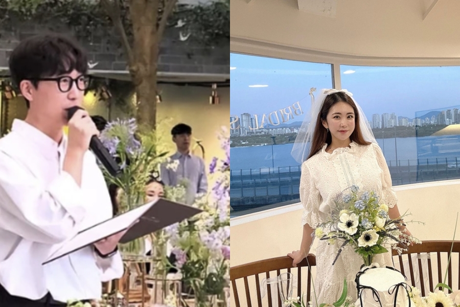 '의찬이' 김성민, '미달이' 김성은 결혼식 축사 "쿨하게 내가 하겠다고 말해"