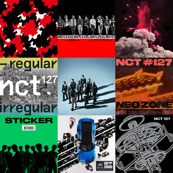 ▲ NCT 127이 2016년 데뷔해 그간 발표한 앨범들. 제공|SM엔터테인먼트