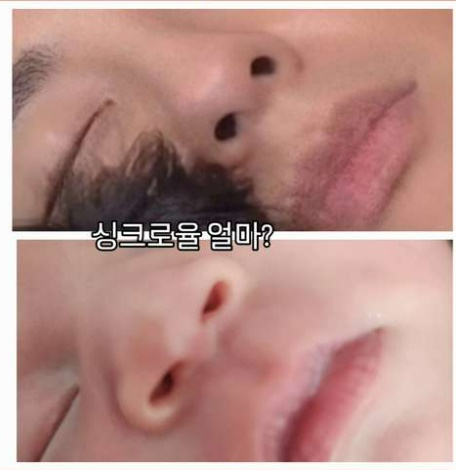 이지훈, 생후 2일 된 딸과 '붕어빵 입술' 인증..대박 딸바보
