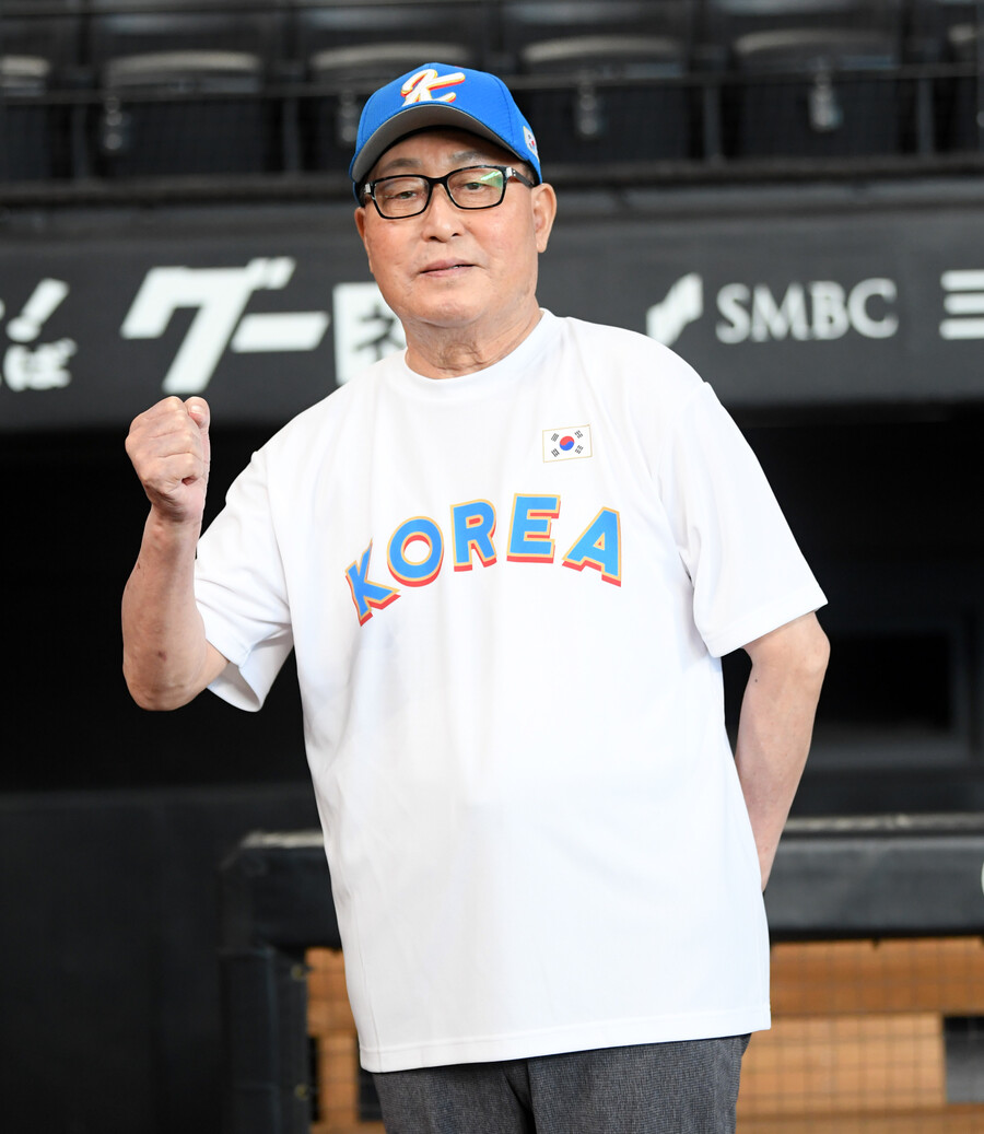 ▲ 한일 드림 플레이어즈에 참가한 '국민감독' 김인식 감독. ⓒ 사진 공동 취재단
