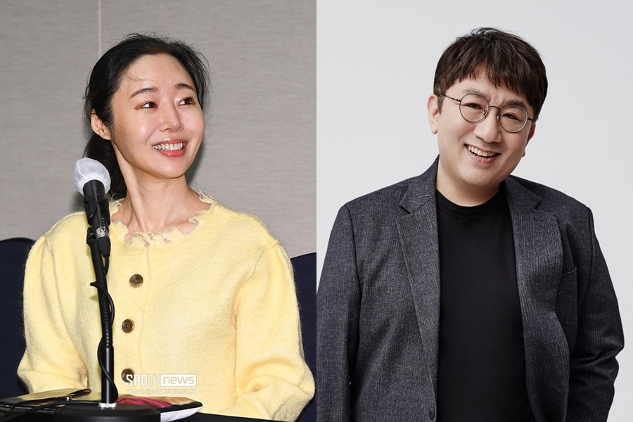 ▲ 민희진(왼쪽) 방시혁.  ⓒ곽혜미 기자, 하이브