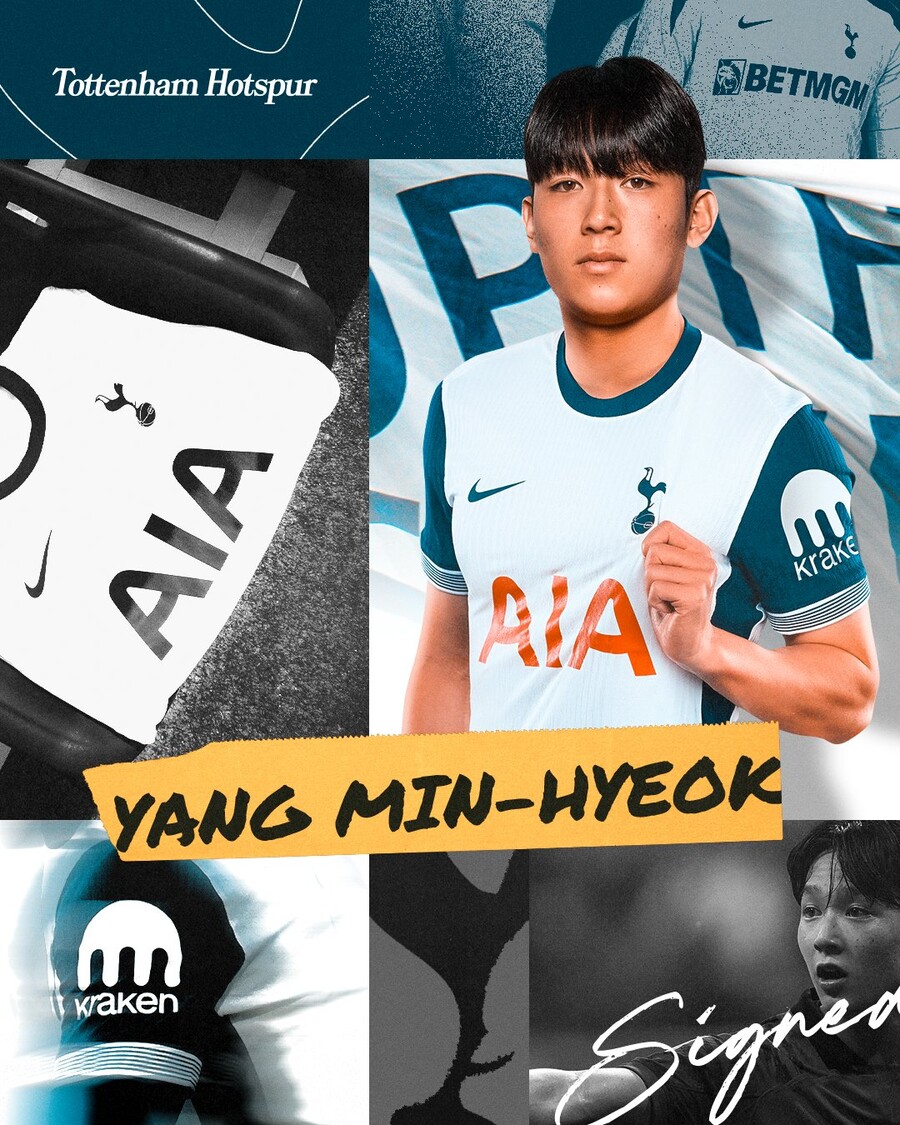 ▲ 과거 토트넘 스카우트 담당자로 일한 브라이언 킹은 "양민혁 토트넘행에는 손흥민의 추천이 있었을 것이다. 한국과 또 다른 관계다. 손흥민은 점점 나이를 먹고 있고, 양민혁은 그를 대체할 수 있는 이상적인 선수다"라고 말했다. 이어 "손흥민은 득점하는 걸 좋아하고, 골을 만들 수 있다. 양민혁도 손흥민과 비슷한 능력을 이미 갖추고 있다"라며 "양민혁이 그의 우상의 발자취를 따라갈 수 있을지 지켜보는 건 즐거운 일이 될 것이다"라고 덧붙였다. ⓒ토트넘