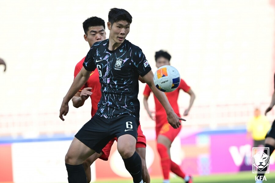 ▲  23세 이하 국가대표팀 공격수 이영준 ⓒ대한축구협회