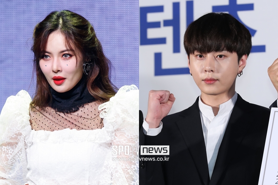 ▲ 현아(왼쪽), 용준형.  ⓒ곽혜미 기자