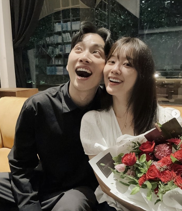 ▲ 박위(왼쪽), 송지은. 출처| 송지은 인스타그램