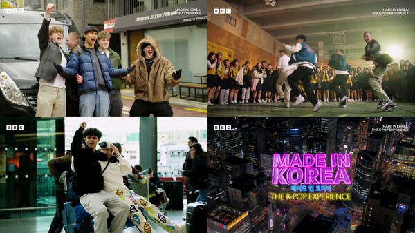 ▲ 디어 앨리스의 데뷔 과정을 담은 TV시리즈 ‘메이드 인 코리아: 더 케이팝 익스피어리언스’ 첫 회 장면들. 방송화면 캡처