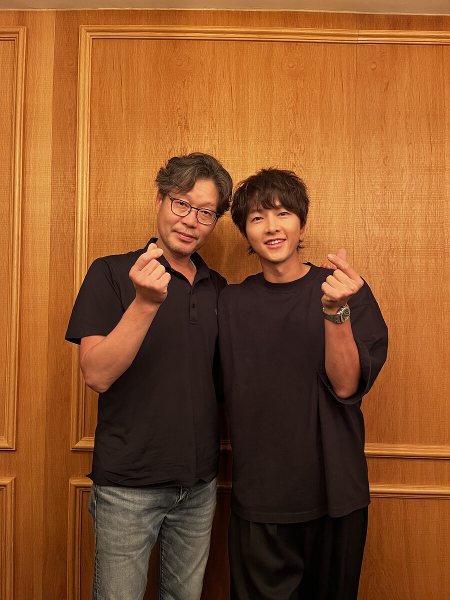 "유재명, 전상두 분장 섬뜩해" 송중기, '빈센조' 의리로 '행복의 나라' GV 참석 