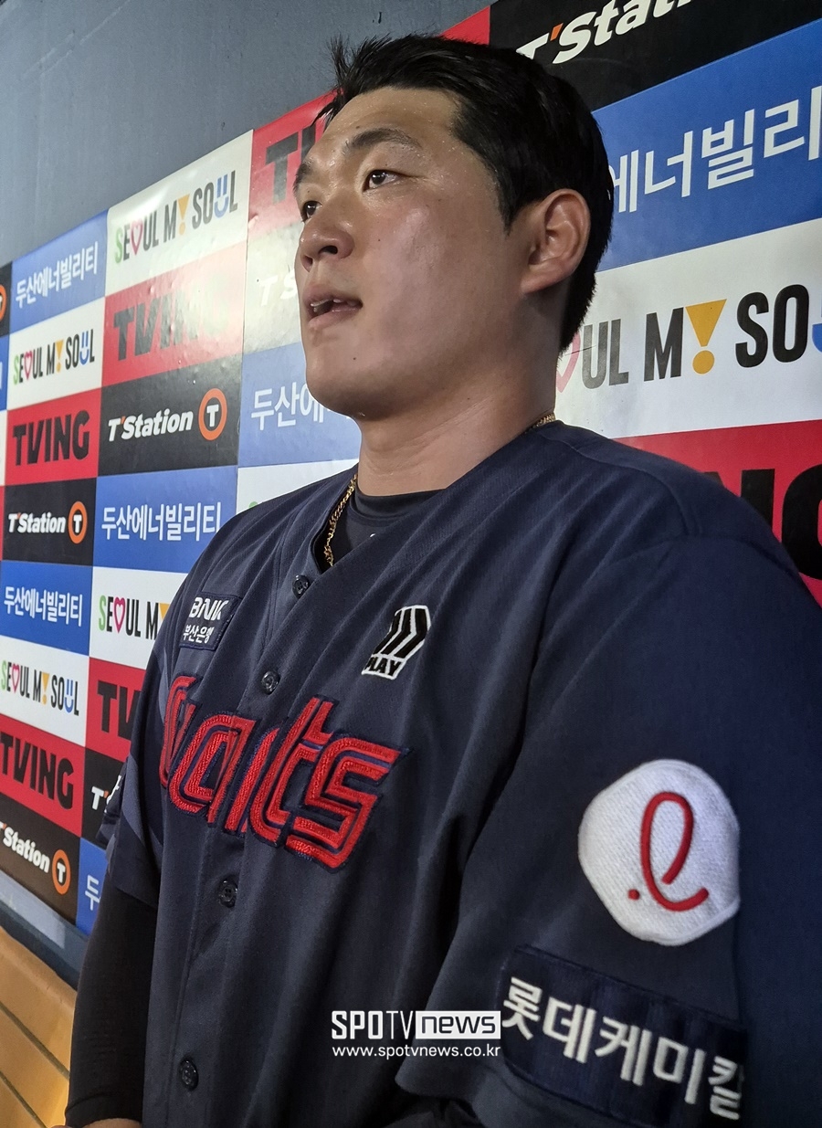 [일문일답] '음주 징계 복귀 승' 나균안의 절절한 사과…"팬분들께 죄송하다, 팔 부서지더라도 최선을"
