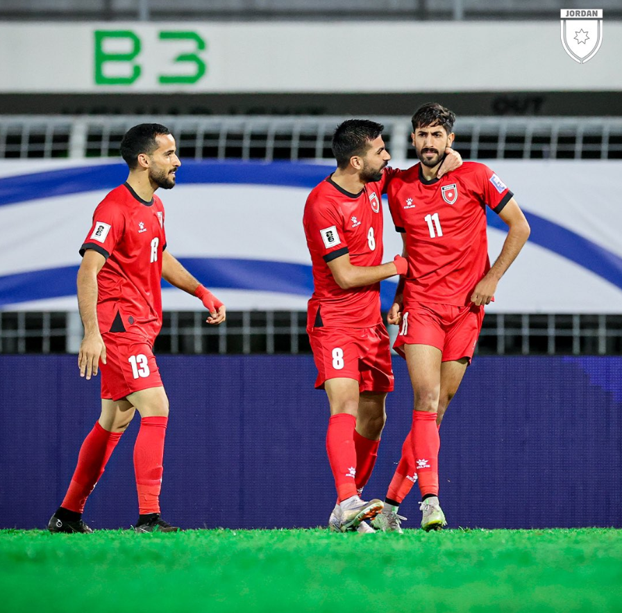 ▲ 한국의 다음 상대인 요르단이 3차 예선 두 경기를 1승 1무로 출발했다. 요르단은 11일(한국시간) 말레이시아 쿠알라룸푸르 스타디움에서 열린 2026 FIFA. 북중미 월드컵 아시아 3차 예선 B조 2차전에서 팔레스타인을 3-1로 꺾었다. 요르단은 한국에 다득점에서 1골 앞서 B조 1위로 도약했다. 요르단과 한국은 다음 달 10일 만난다. ⓒ요르단 FA