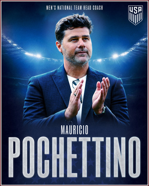 ▲ 포체티노 감독이 유럽 빅리그를 떠나 월드컵에 나서는 지도자로 탈바꿈할 전망이다. 미국은 2026 북중미 월드컵 개최지로 본선에 나설 수 있어 포체티노 감독은 미국축구협회 수뇌부화 회담 후 조건에 합의했다. 미국축구협회는 여러 기업의 기부금과 지원금을 통해 한화로 80억원 가량의 포체티노 감독 연봉을 마련했다. 포체티노 감독은 첼시에서 수령하던 급여보다 적긴 하지만 미국 대표팀 역사상 최고 연봉자로 기록됐다. ⓒ 미국축구협회