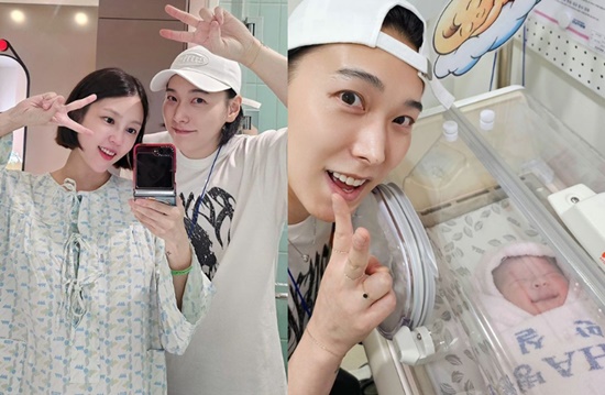 '김사은♥' 슈주 성민, 10년만에 아빠 됐다 "날 보고 방긋 웃어" 감격