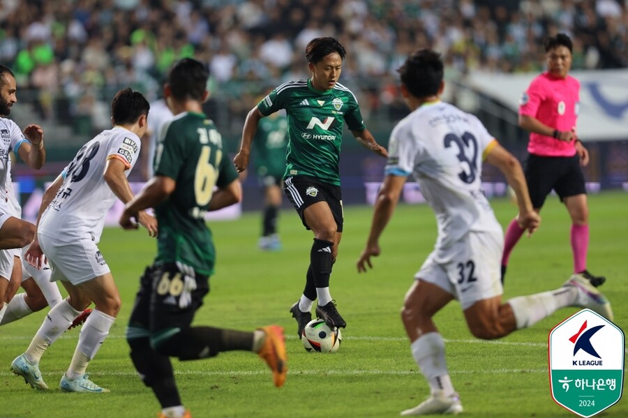 ▲ 전북의 이승우  ⓒ한국프로축구연맹