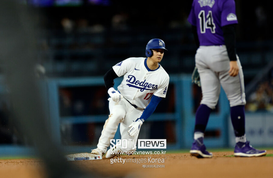 ▲ 오타니의 시즌 52호 도루.