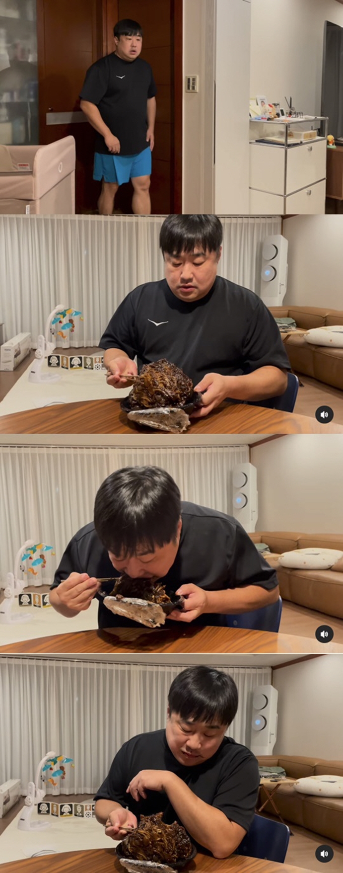 강재준, 이 표정은 진짜다..육퇴 후 자장면 한 그릇 '폭풍 공감'