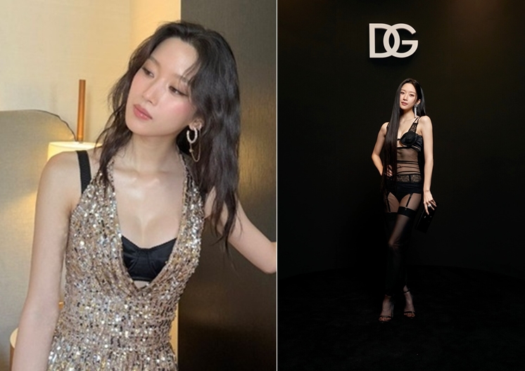 문가영이 또..밀라노만 가면 '속옷 노출' 파격 패션 [종합]