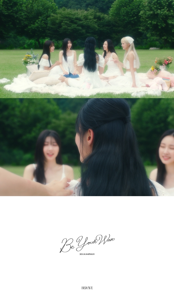 ▲ 비웨이브 멤버들의 청순한 매력을 담은 첫 싱글 '비 유어 웨이브' 콘셉트 필름. 제공|골드더스트엔터테인먼트