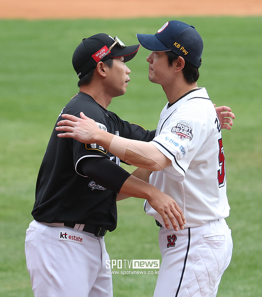 ▲ 박경수 김재호 ⓒ곽혜미 기자