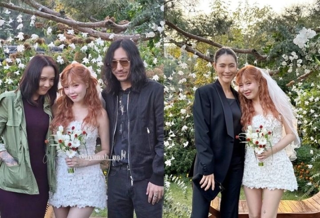 현아♥용준형 결혼식, '손절설' 조권→타이거JK 부부..가요계 하객 대거 참석[종합]