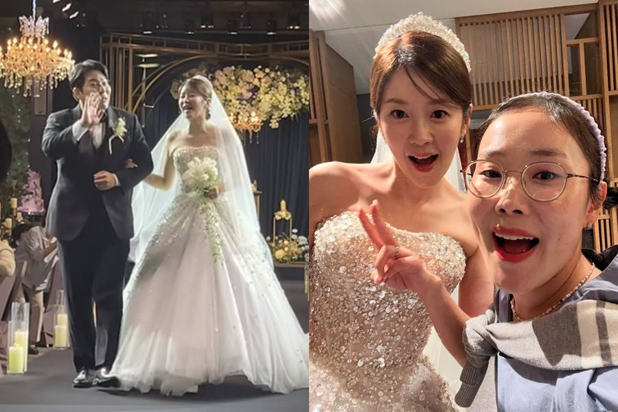 김해준♥김승혜, 개그만큼 유쾌한 결혼식…'코미디언 21호 부부' 탄생
