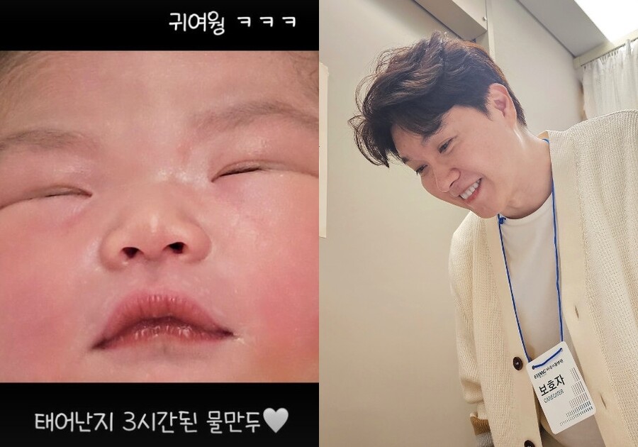 박수홍♥김다예 딸, 벌써 아빠 판박이 이목구비 "태어난지 3시간 된 물만두"