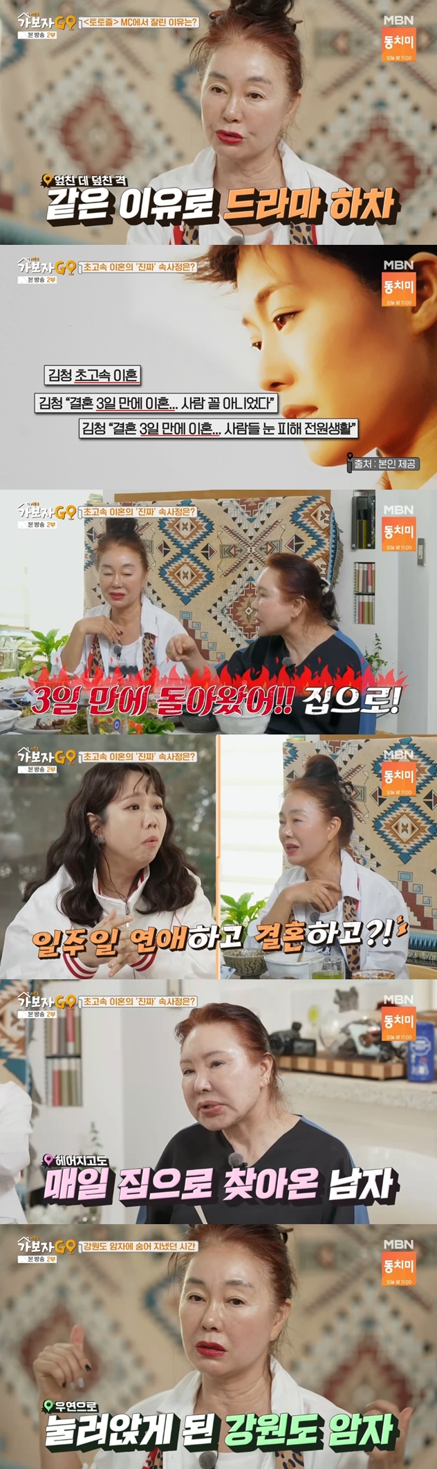 김청 "결혼 3일만 이혼..대중 피해 1년간 산속에 살았다" 파란만장 인생史('가보자GO3')[종합]