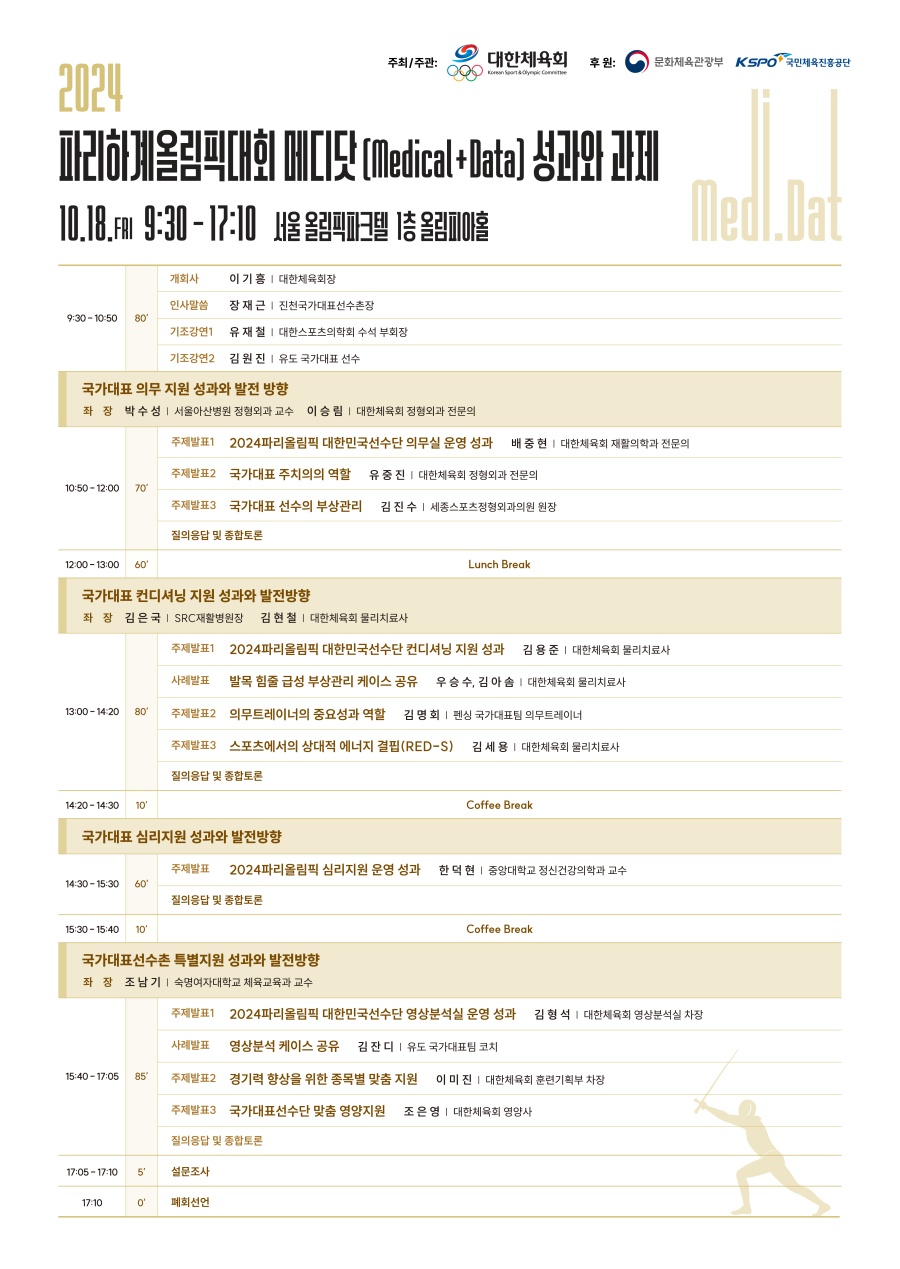 지난 18일 서울올림픽파크텔에서 오전 9시 30분 '2024년 스포츠의과학 세미나'가 열렸다. ⓒ대한체육회