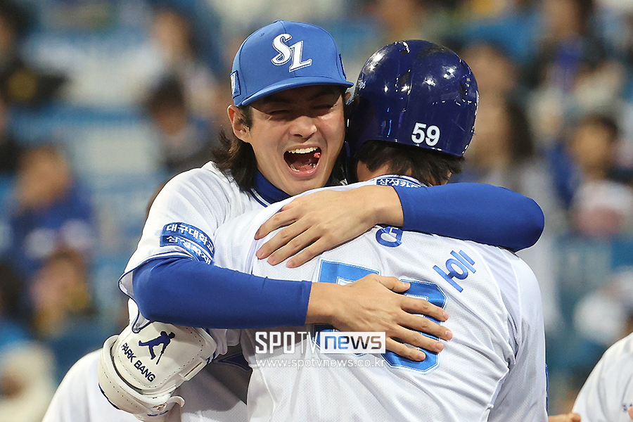 '3287일 걸렸다' 이성규→김영웅→김헌곤→박병호까지 쾅! 삼성, 대구에서 반격의 1승…레예스 107구 역투로 승리