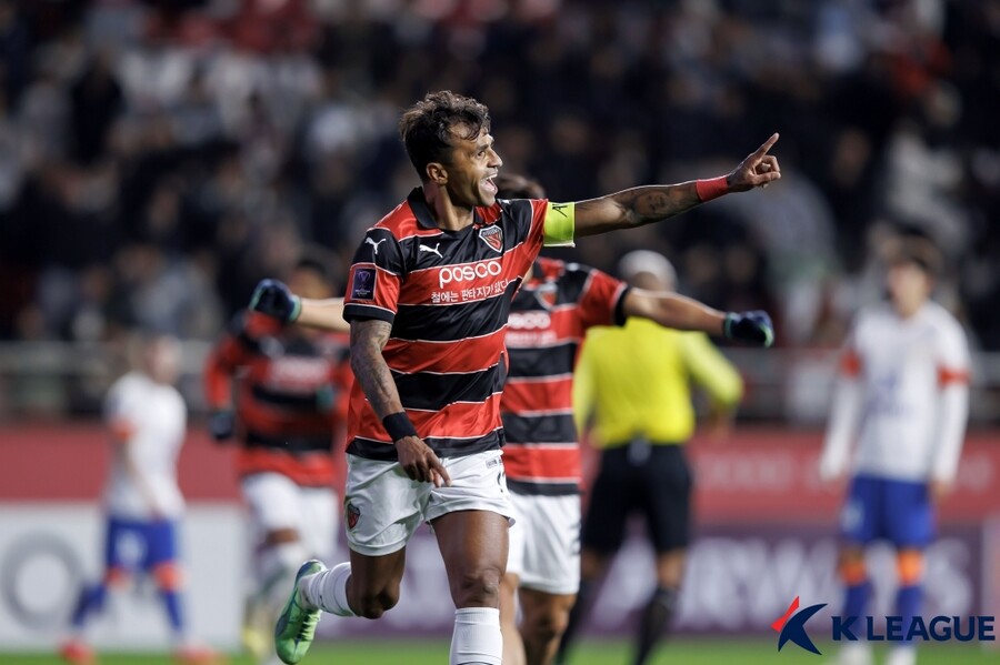 정재희 깔끔한 프리킥골+오베르단-조르지-완델손도 골맛 포항, 산둥 4-2로 꺾고 ACLE 2승째 수확