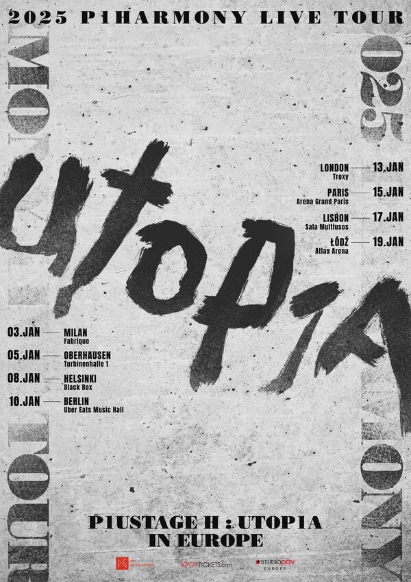 피원하모니, 1월부터 유럽 8개 도시 투어…월드투어 '유토피아' 열기 잇는다
