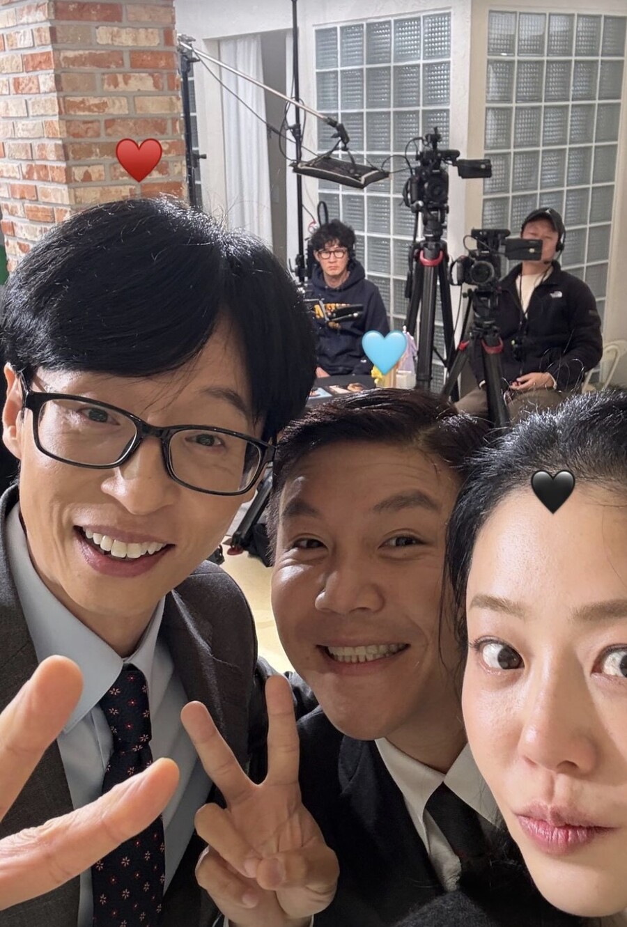 고현정, '유퀴즈' 촬영 마쳤다…유재석·조세호와 인증샷 공개