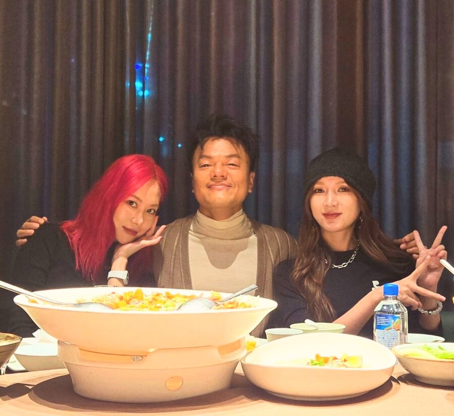 박진영, 미쓰에이 해체 7년 만에 지아·페이와 재회 "아직도 똑같아"